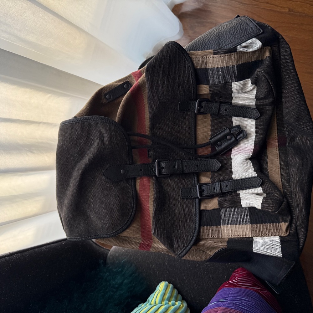 Stylish Plaid Backpack